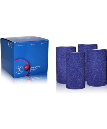 Herolio Self-Adhering Bandage Tape for Humans & Animals | Elastic Adhesive Bandage - Ideal for Sports & General Care (Blue 10 x 450 cm) - Buy Online on GoSupps.com