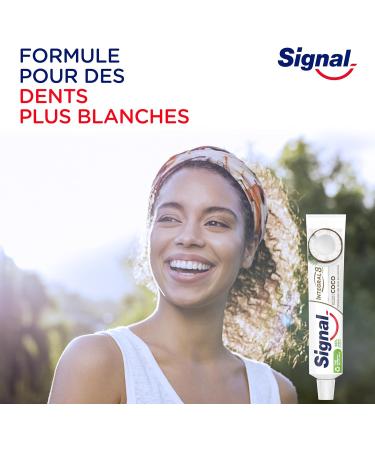 SIGNAL - Integral 8 Nature Elements Coconut Toothpaste - Whiter teeth - Mineral zinc - 96% ingredients of natural origin (pack of 6x75ml) - Buy Online on GoSupps.com