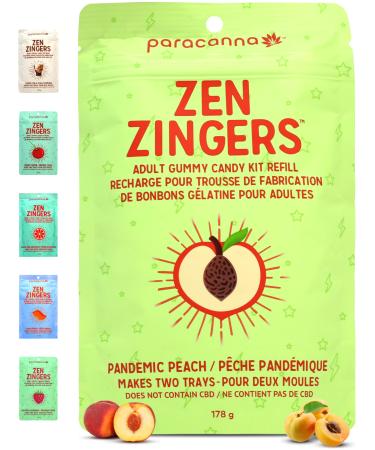 Gummy Making Refill by Paracanna - Create Personalized Candy DIY Gummy Candy Snacks for Adults - Pandemic Peach Refill - Craft your Bulk Candy Gummy Bears Gummy Worms & More - 178 g