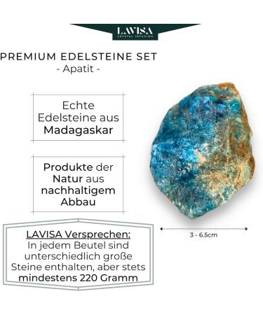 Buy Lavisa Premium Healing Stones & Gemstones Set | 100% Natural Crystals for Decoration & Water Treatment | Gem Water Mixture (Apatite) - Buy Online on GoSupps.com