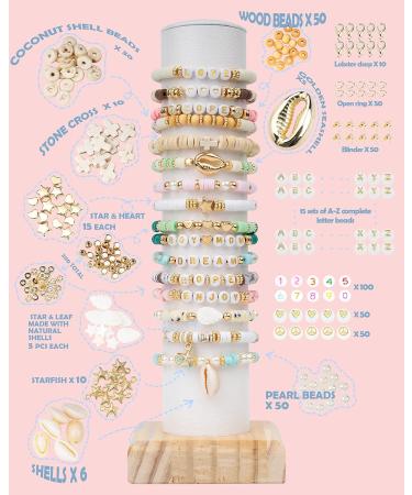 Deinduser Clay Beads Bracelet Making Kit - 7200 Pcs, 24 Colors Polymer Clay Beads - Jewelry Making Gift Pack for Adults - Buy Online on GoSupps.com
