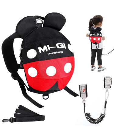 Toddlers Leash Anti Lost Wrist Link Child Kids Safety Harness Kids Walking Wristband Assistant black/red