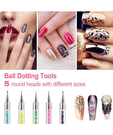 LANDOT 5Pcs Double Ended Nail Art Brushes Set - Dotting Pen Liner & Point Drill Painting Tools for DIY Designs - Buy Online on GoSupps.com