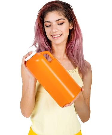 Large Male Urinal with Leak Proof Screw Cap Lid - 3000 mL/101 oz - Amber Color - Buy Online on GoSupps.com