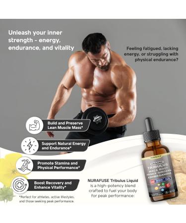 Organic Tribulus Maca Root Panax Ginseng Ashwagandha Liquid Drops 1670mg per Serving Ultra Potent Natural Taste USA Made & Lab Tested 2 FL OZ (60ml) 60ml (pack of 1) - Buy Online on GoSupps.com