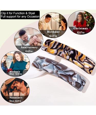 Buy 2 Piece Large Patent Hair Clip Set for Women - Perfect for Thick & Thin Hair - Onyx & South Sea - Buy Online on GoSupps.com