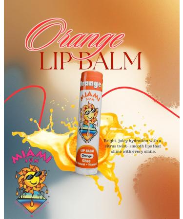 Miami Sun Lip Balm Mixed Flavors: Orange Vanilla Mixed Berry Unflavored 100% Natural with Ghee Avocado Oil Non-Toxic Best for Dry Chapped Lips - Moisturizing Healing Chemical-Free (12 pcs) - Buy Online on GoSupps.com