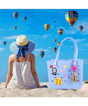 Colorful Pom Pom Charms for Bogg Bag | Boho Beach Tote Accessories | Personalize Your Rubber Bag (Style 6 - Buy Online on GoSupps.com