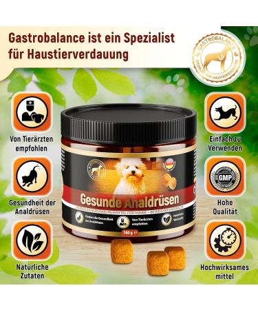 GastroBalance Healthy Anal Glands Dog Chews - 100% Natural 60 Soft Chews for Optimal Anal Gland Health - German Quality - Buy Online on GoSupps.com