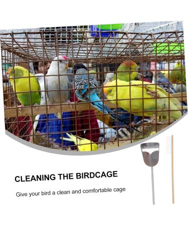 Beavorty Cage Cleaner 2pcs Set Birdcage Brush Bird Cage Pet Bird Cleaning Brush Parrot Cage Cleaning Brush Poo Remover 7x9cm Assorted Color - Buy Online on GoSupps.com