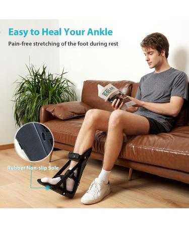 KD Plantar Fasciitis Night Splint Brace - Relief for Foot Pain, Heel Spur, Achilles Tendonitis - Fits Left or Right Foot - Calf Stretching Support (L) - Buy Online on GoSupps.com