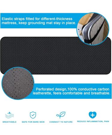 Therapy Equipment Mat - Grounding Mat with Conductive Cable & Breathable Pillow - Sleep Aid & Anxiety Relief (68 x 180cm) - Buy Online on GoSupps.com