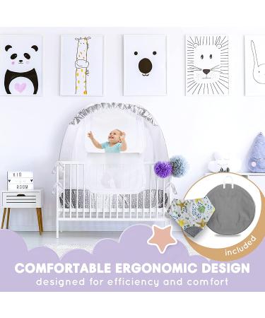 LA CHUPETA Crib Tent - Baby Safety Pop Up Canopy & Mosquito Net | Crib Cover to Prevent Climbing - Buy Online on GoSupps.com