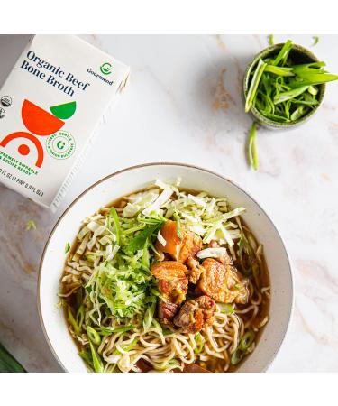 Gourmend Foods Organic Beef Broth | Low FODMAP Certified | Deliciously Digestible  Gut Friendly  IBS Friendly | Onion & Garlic Bulb Free | Unsalted  No Fillers or Preservatives | 16.9 Ounce (Pack of 3) 3 Pack - Buy Online on GoSupps.com