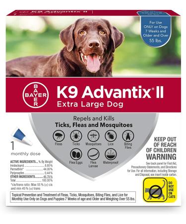 K9 Advantix II Flea and Tick Prevention for Extra-Large Dogs 55lbs - Buy Online on GoSupps.com