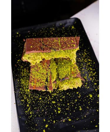 Dubai Chocolate Bar Pistachio Knife Dubai Kunefe Chocolate with lots of Kadayif Viral Dubai Pistachio Chocolate Bar (800 GR - 1.76 lb 4 Chocolate Bar) - Buy Online on GoSupps.com
