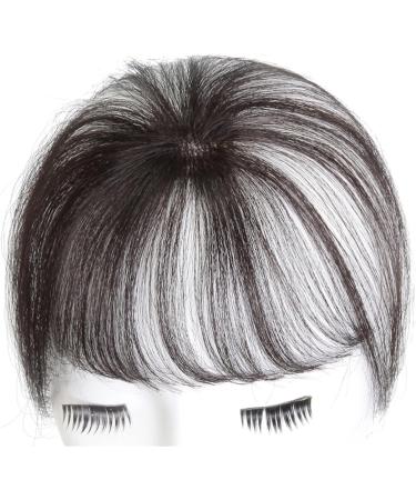 Bangs Hair Clip Bangs Hair Human Hair Bangs with Top Piece Clip in Seamless Topper&Fringe Extension 3D Natural Fringe Clip in Bangs Brazilian Non-remy Hair Pieces for Women Bangs Clip in Hair (Color Natural Color - Buy Online on GoSupps.com