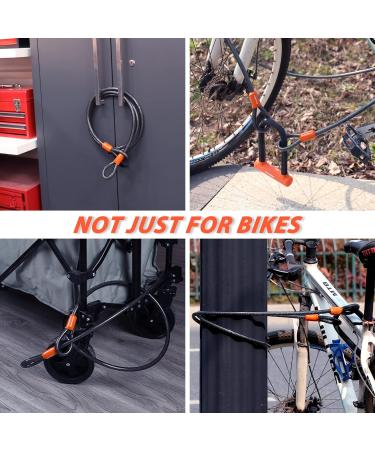 Valuemax 2m Safety Loop Cable - Plastic Coated Steel Cable for Bicycle Motorcycle & eBike | 12mm Thick Black - Secure Your Ride! - Buy Online on GoSupps.com