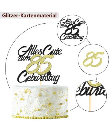 Sumerk 85th Birthday Cake Topper | Happy 85th Birthday Decoration for Men & Women | Celebrate 85 Years with Style! - Buy Online on GoSupps.com