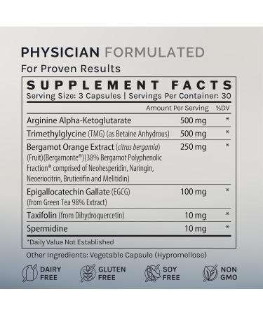 InfiniWell Enhance - Healthy Aging Longevity Supplement with Trimethylglycine (TMG)- Encourage Cellular Renewal & Mitochondrial Health - Help Promote Healthspan & Epigenetic Aging (90 Capsules) - Buy Online on GoSupps.com