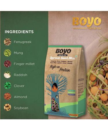 High Protein Sprout Seed Mix 400g | Vegan Gluten-Free Snack for Weight Management & Post Workout - Healthy Low Calorie Options - Buy Online on GoSupps.com