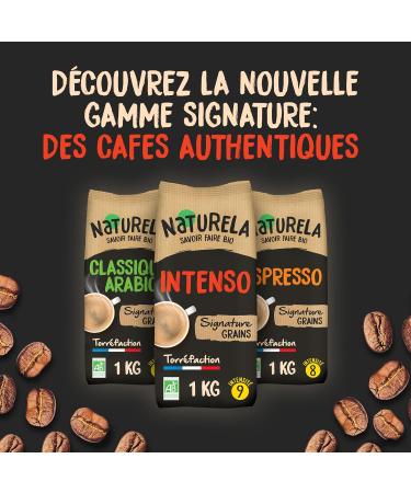 NATURELA - Caf Grains Bio - Caf Arabica Bio - Torr faction Lente - Fabriqu en France - 500g Arabica - 500g - Buy Online on GoSupps.com