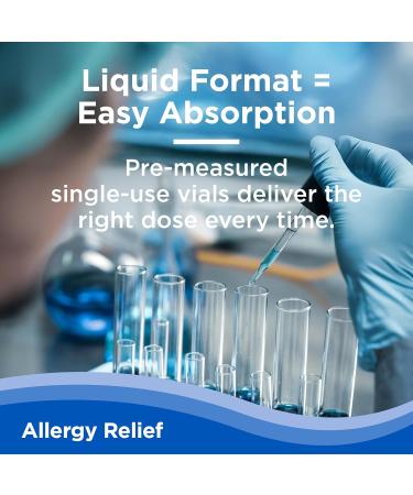 CalmCo Adult Allergy Relief Vials Pre-Measured Diphenhydramine HCl 25mg Travel Size Allergy Medicine for Ages 12+ Antihistamine for Sneezing Runny Nose & Itchy Eyes Mixed Berry Flavor 18 Count - Buy Online on GoSupps.com