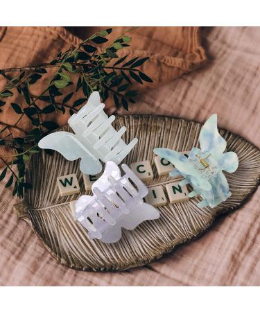 5PCS Pink Butterfly Hair Clips for Girls & Women | Nonslip Claw Clips for Thick Hair - Buy Online on GoSupps.com