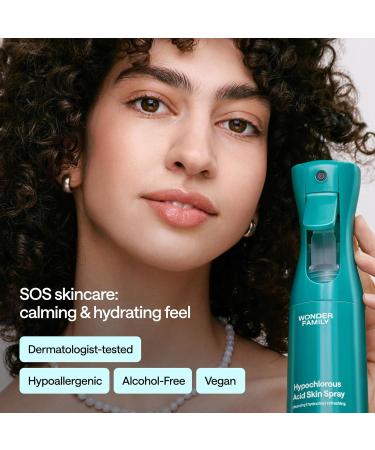 Hypochlorous Acid Spray for Face and Skin - Body & Facial Toner for Acne - Eyelid Cleanser - Moisturizing Face Spray Mist Hydrating - 6.8 Fl Oz - 12 Blemish Patches - Buy Online on GoSupps.com