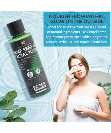 EZGOODZ Soothing Facial Toner for Aging Skin - Vegan Alcohol-Free Acne Toner | All Natural Anti-Aging Skin Care for Women - 4 OZ - Buy Online on GoSupps.com