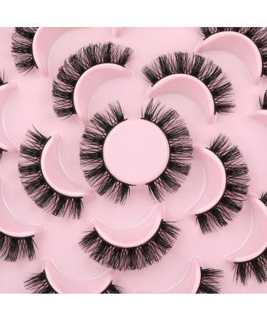 ALICROWN 3D Faux Mink Russian Strip Lashes - 15MM Fluffy DD Curl, 10 Pairs Wispy Eyes - Buy Online on GoSupps.com