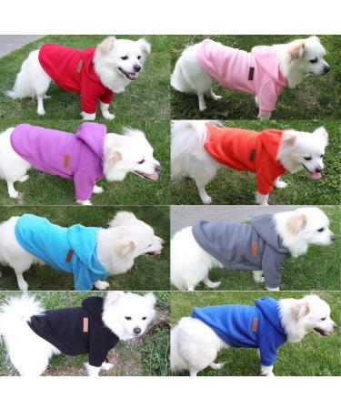 Hualisiji Dog Hoodie & Sweatshirt - Warm Fleece Sweater for Chihuahua - Lightweight Soft Stylish in Black & Gray - International Shipping Available - Buy Online on GoSupps.com
