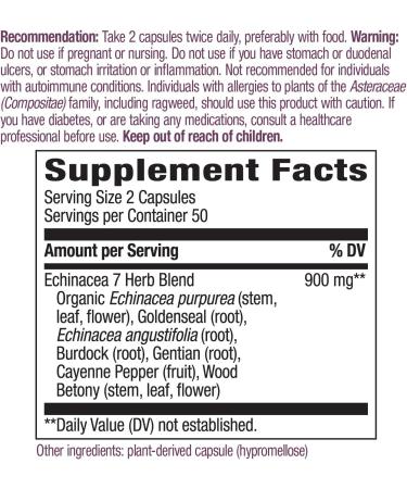 Nature's Way Echinacea Goldenseal Premium Blend 900mg - 100 Vcaps - Buy Online on GoSupps.com