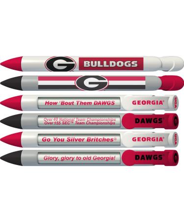 Greeting Pen College Pens- Georgia Bulldogs Braggin' Rights Rotating Message 6 Pen Set 20504