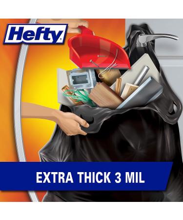 Hefty Load & Carry Heavy Duty 42 Gallon Contractor Trash Bags - 26 Count (Pack of 1) - Buy Online on GoSupps.com