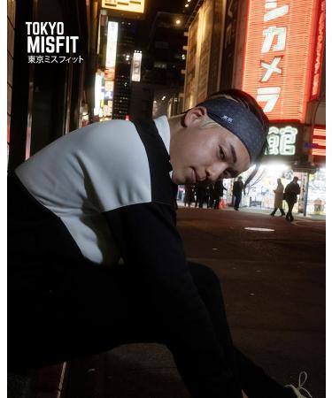 Tokyo Misfit Asanoha Black Headband - Unisex Sweat Band for Workout, Yoga, Running & Sports - Buy Online on GoSupps.com