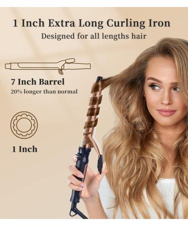 1 Inch Tourmaline Ceramic Curling Iron | Professional Curling Wand for Full Curls | Fast Heat Up & Dual Voltage for Travel - Buy Now - Buy Online on GoSupps.com
