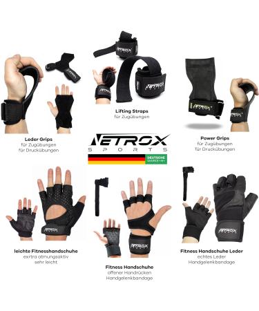 NetroxSports Power Grips - Extra Strong Lifting Straps for Bodybuilding Weightlifting & Strength Training - Premium Fitness Aids for Men & Women - International Shipping Available - Buy Online on GoSupps.com