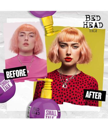 TIGI Bed Head Small Talk MINI 3-in-1 Hair Thickening Cream - Use for Voluminous Hair - For Fine Thin & Flat Hair - Use on Damp Hair - Premium Hair Thickening Products - 4.2 oz (2 Pack) - Buy Online on GoSupps.com