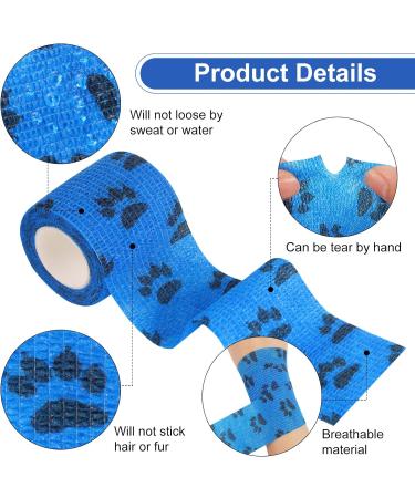 AKlamater 8 Rolls Pet Vet Wrap Cohesive Bandages - Self Adhesive Non-woven Elastic Bandages for Wrist, Ankle Sprains & Swelling - Buy Online on GoSupps.com