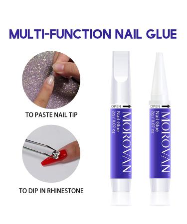 Morovan Nail Glue 10PCS - Professional Super Strong Adhesive for Acrylic Nails - Buy Online on GoSupps.com