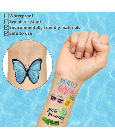 WHXGQ Waterproof Temporary Tattoos for Kids - Hawaiian Party Stickers | Multi-Colored Hawaiian Tattoo Designs - Medium Size - Buy Online on GoSupps.com
