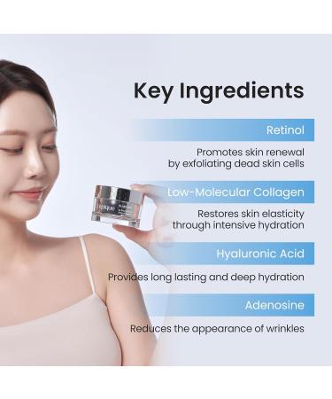 Retinol Night Cream 1.69oz - No.1 Korean Premium Overnight Repair Cream for Face and Neck - Collagen Centella Hyaluronic Acid - Anti aging Acne Moisturizer Face Cream Hydrating Firming Unscented 1.69 Fl Oz (Pack of 1) - Buy Online on GoSupps.com
