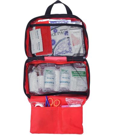 Ykall 180 Piece First Aid Kit for Car, Home, Travel, Camping, Office, Sports | Red Bag with Reflective Cross | Fully Stocked Emergency Survival Supplies - Buy Online on GoSupps.com