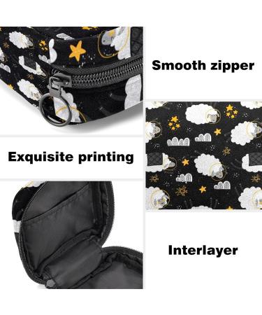 Sheep Stars Pattern Sanitary Napkin Storage Bag - Portable Period Kit Pouch for Menstrual Cup & Sanitary Pads - Color 6 - Buy Online on GoSupps.com