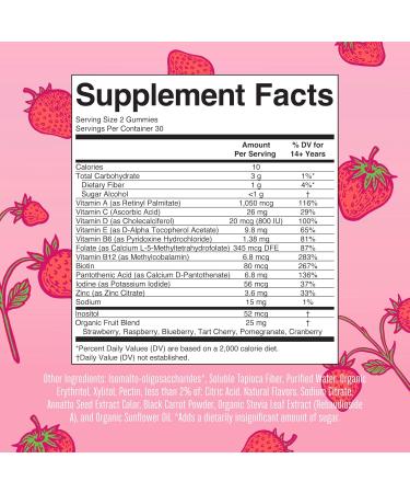 MaryRuth Organics Prenatal Postnatal Multivitamin Gummies (Strawberry) & Women's | USDA Organic | Vitamins for Breastfeeding Beauty & Immunity | Vegan No Gelatin - Buy Online on GoSupps.com