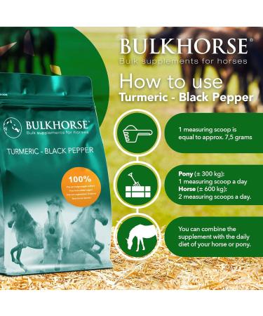 BulkHorse Turmeric + Black Pepper | 1000g for Joint Function & Digestion | No Added Sugar | Premium Quality Superfood - Buy Online on GoSupps.com