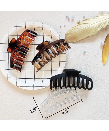 LILIEBE 4.8 Extra Large Claw Clips for Long Thick Hair - Strong Hold Banana Clips for Women & Girls - 6 PCS Jumbo Styling Accessories - Buy Online on GoSupps.com