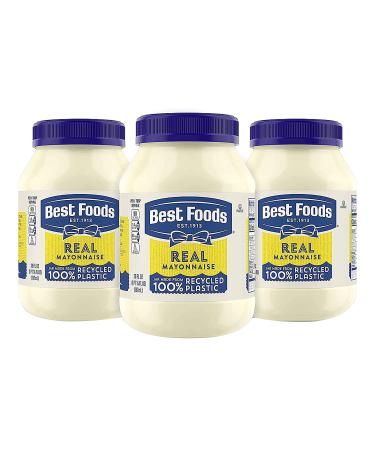 Best Foods Mayonnaise For a Creamy Condiment for Sandwiches and Simple Meals Real Mayo Gluten Free, Made With 100% Cage-Free Eggs 30 oz (pack of 3) 30 Fl Oz (Pack of 3)
