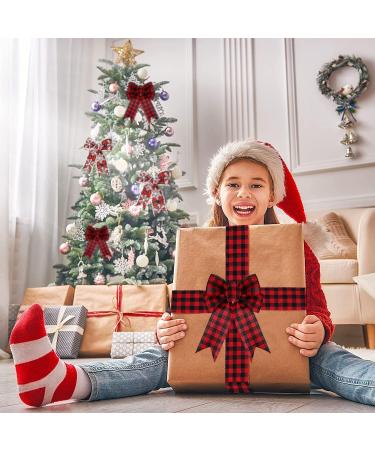 Christmas Buffalo Plaid Ribbon 3 Rolls 6.56Yards x 2.5 Inch Burlap Wired Edge Plaid Ribbon Fabric Craft Ribbon for Gift Wrapping DIY Crafts Christmas Decorations Floral Bows Wreath - Buy Online on GoSupps.com